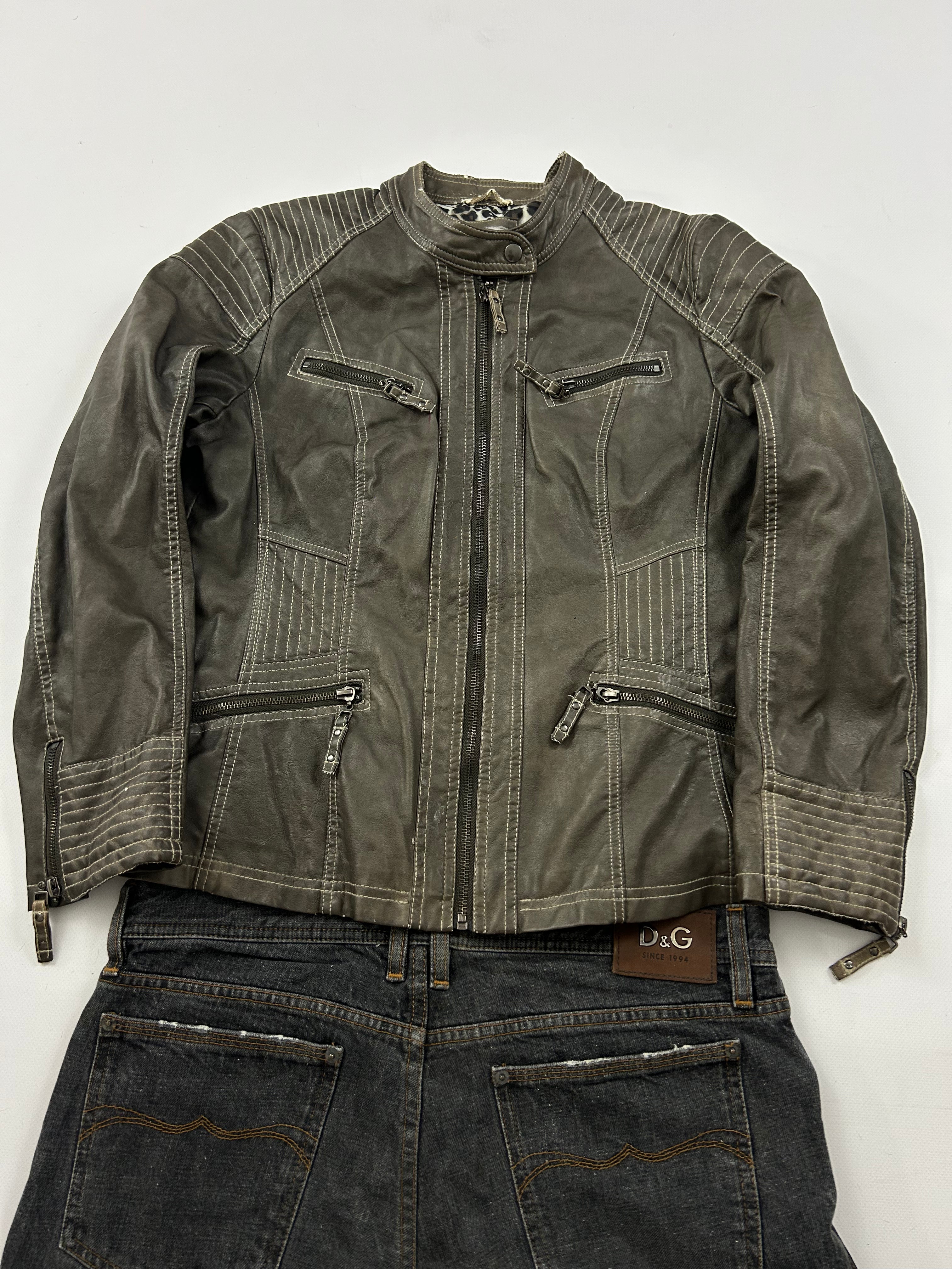 Leder Jacke