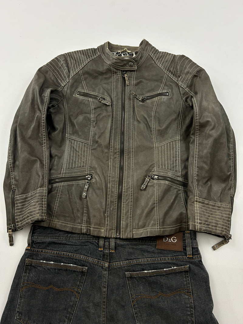 Leder Jacke